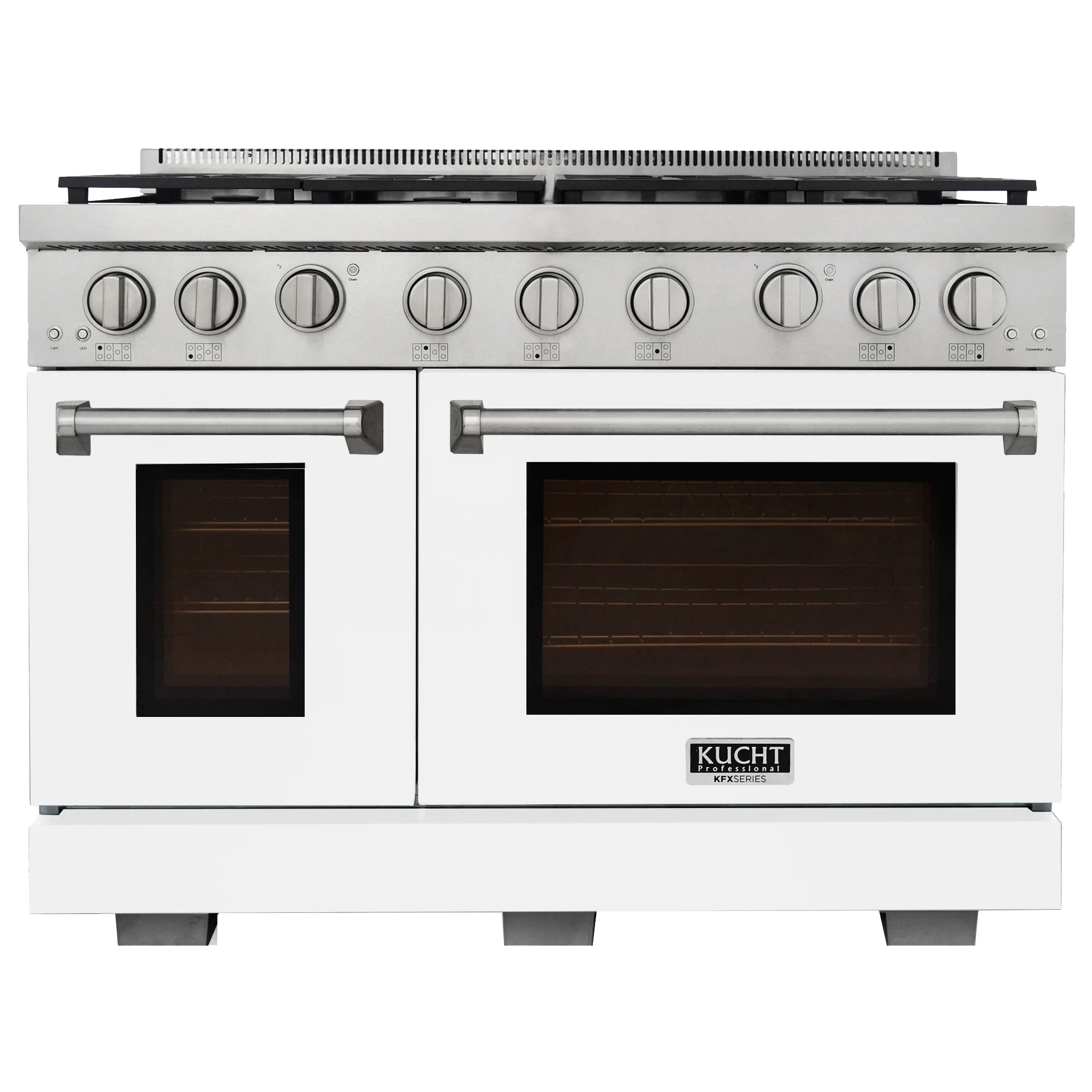 Kucht Professional 48-Inch 6.7 cu. ft. Gas Range in White with True Simmer Burners (KFX4800X-W)