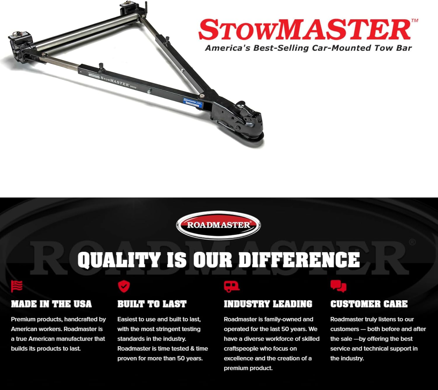 Roadmaster 501 Stowmaster Tow Bar with 2