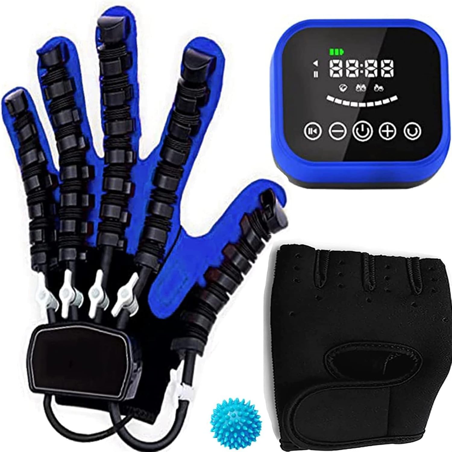 Rehabilitation Robot Gloves, Stroke Hand Splint Assistive Training Equipment, Help Your Fingers Get Back to Good Health(Size:M Code,Color:Left Hand)