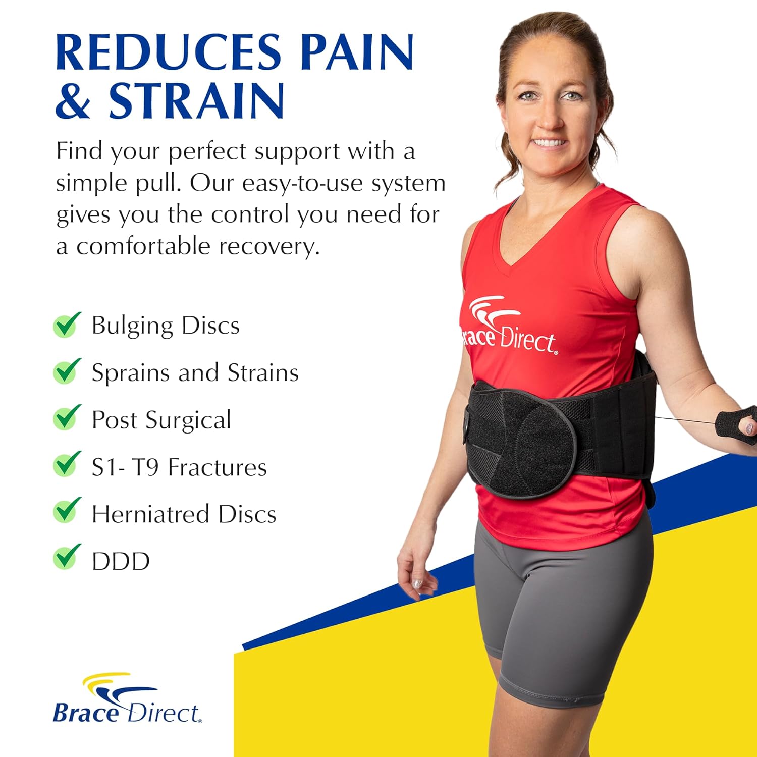 VertebrAlign LSO Back Brace - Breathable Lumbar Support Belt for Degenerative Disc & Sciatica Relief PDAC L0631 L0637 L0648 L0650 - Black (23–50″ Waist)