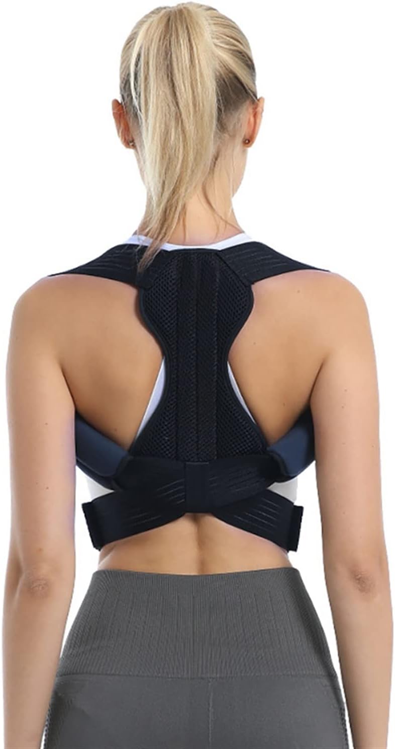 Clavicle Spine Lumbar Brace Corset Posture Correction Stop Slouching Back Trainer Men&Women Posture Corrector Back Support Belt (Size : S)
