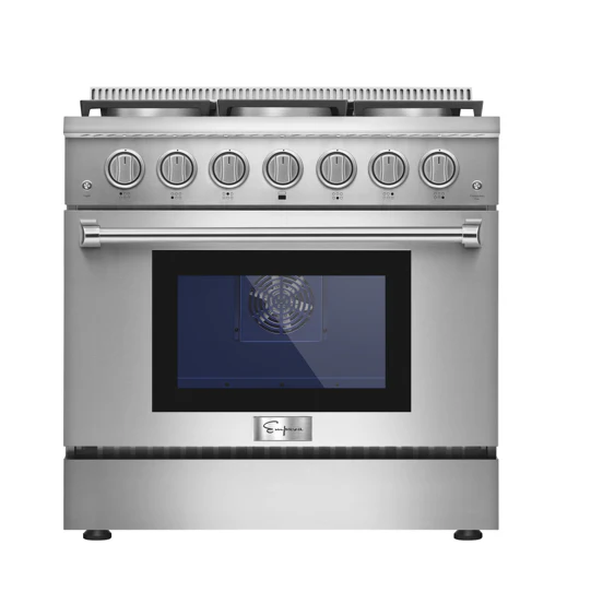 Empava 36-Inch Slide-In Single Oven Gas Range in Stainless Steel  (EMPV-36GR04)