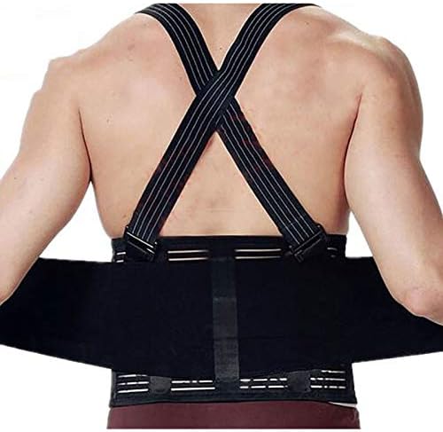 Posture Corrector Lumbar Support Belt Brace Back Pain Straightener High Elastic Protect Lumbar Spinal Shoulder Straps Working Support Back Brace,L
