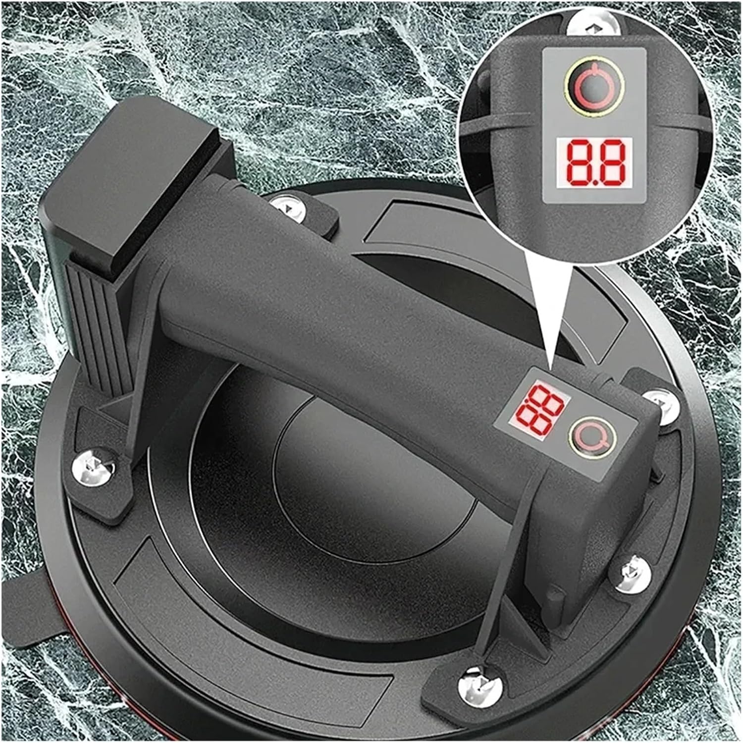 8Inch Electric Vacuum Suction Cup For s Tile Strong 200kg Bearing Capacity 2400mAh Electric Vacuum Suction Cup With Air Pump(Rojo)