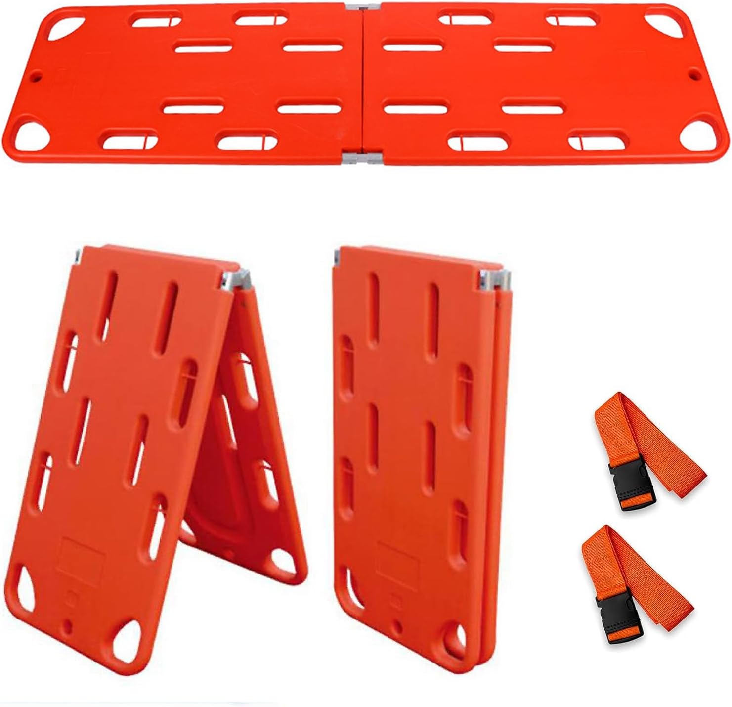 Foldable Spine Board Stretcher Backboard for Patient,Emergency Rescue Spine Board,Water Floating Stretcher,Strong Load-Bearing,Suitable for First Aiders,Water Rescue Use