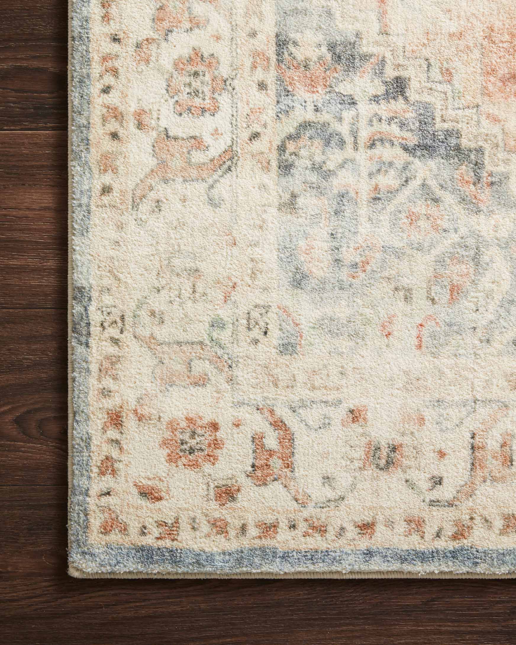 Loloi II Rosette Collection - Traditional Power Loomed Rug in Clay & Ivory (ROS-06)