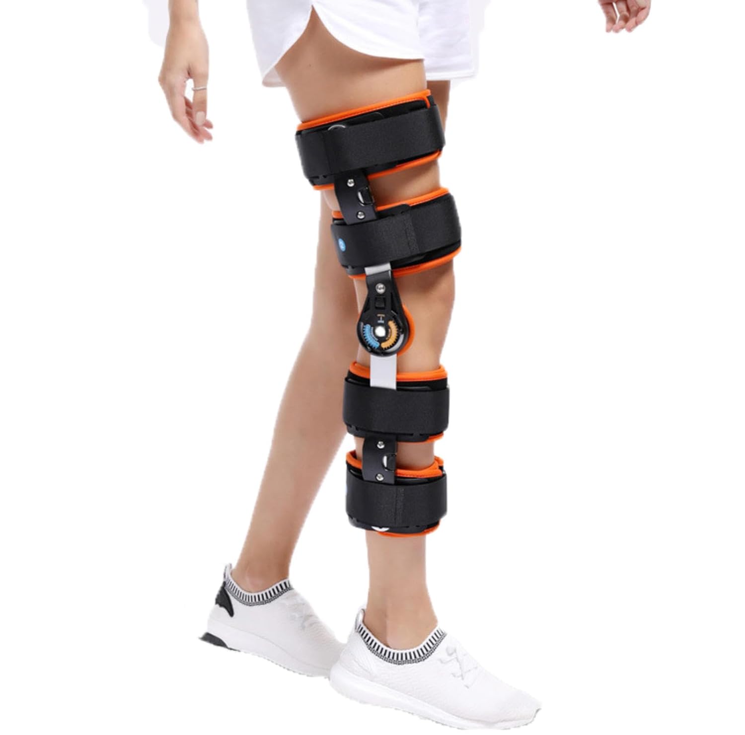 Adjustable Hinged Rom Knee Brace for Men Women Knee Support Brace for Meniscus Tear, Ligament Strain, Post Op Knee Brace for Surgery Recovery, Knee Immobilizer Brace