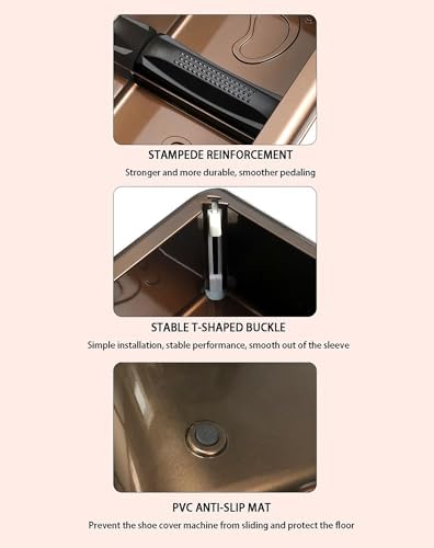 Automatic Shoe Cover Dispenser - 100 Non-Slip Disposable Shoe Covers for Home, Office, Factory & Events - Portable, Easy-to-Use Solution for Clean Floors