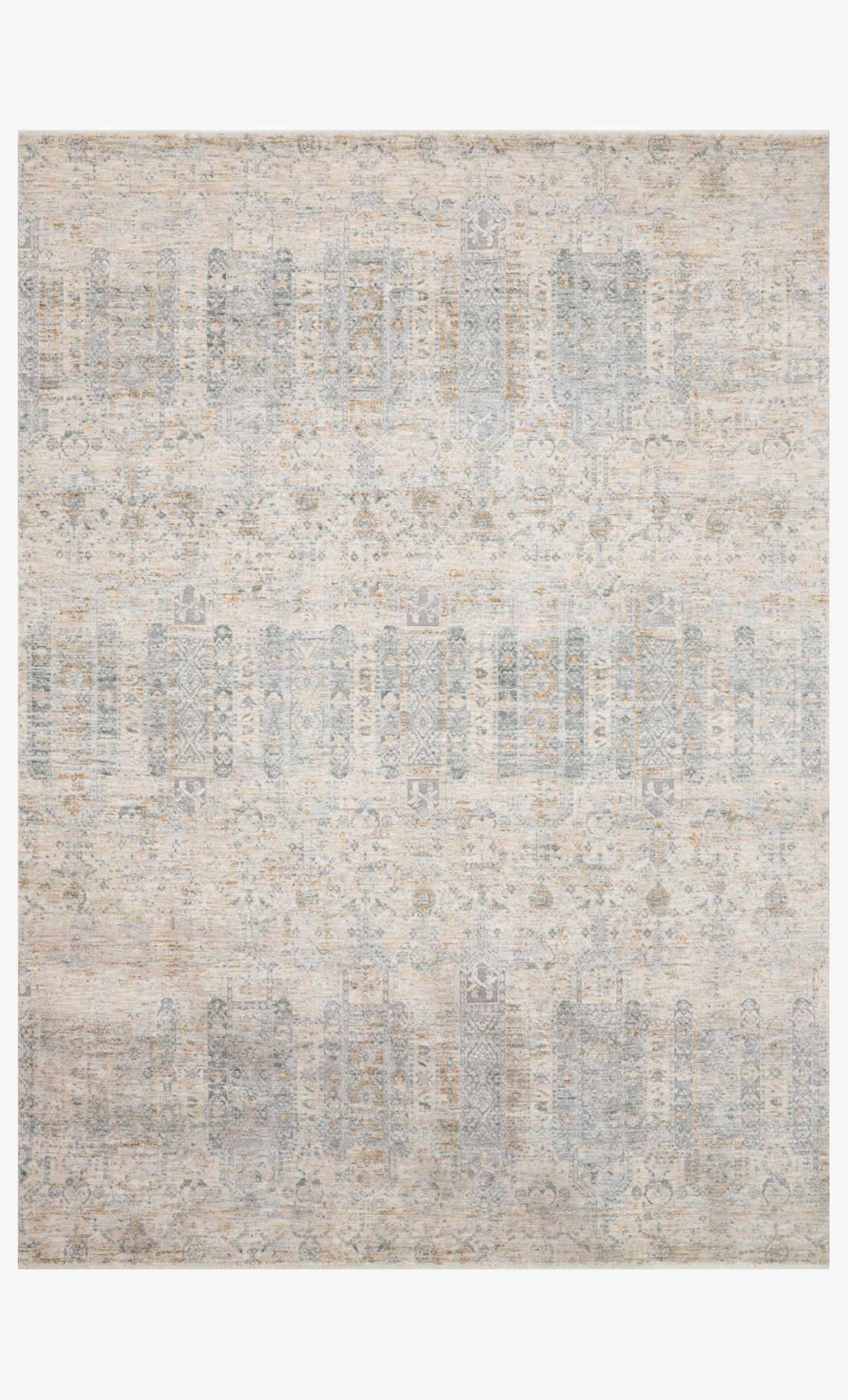 Loloi Pandora Collection - Traditional Power Loomed Rug in Ivory & Mist (PAN-02)