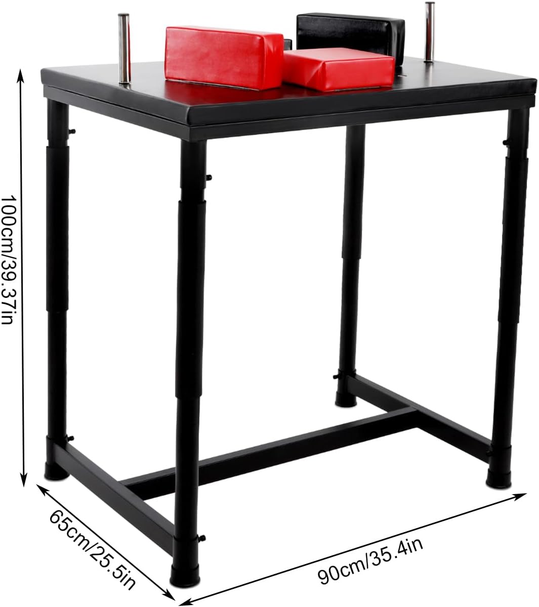 Professional Arm Wrestling Battle Table, 2200LBS Standard Arm Wrestling Table Adjustable Competition Wrist Strength Training Support Plate Equipment with Elbow Pads for Gym Club Sports Fields Homes