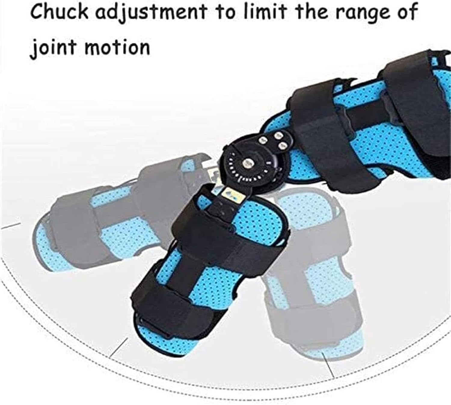 Adjustable Unisex Hinged Knee Brace Leg Stabilizer, Post-Op Knee Brace, for Recovery Stabilization for Acl, Pcl, MCL,Right