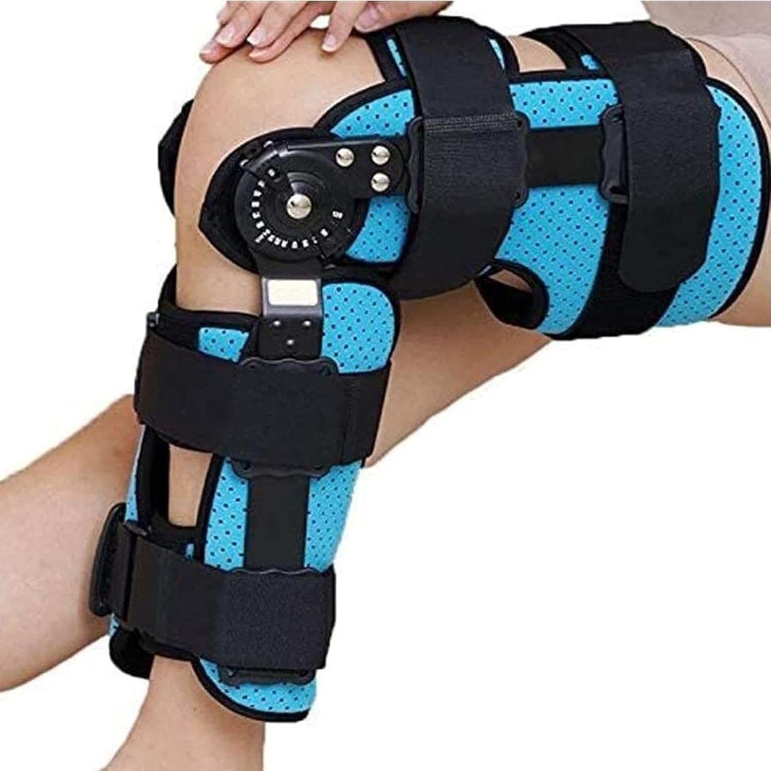 Adjustable Unisex Hinged Knee Brace Leg Stabilizer, Post-Op Knee Brace, for Recovery Stabilization for Acl, Pcl, MCL,Right