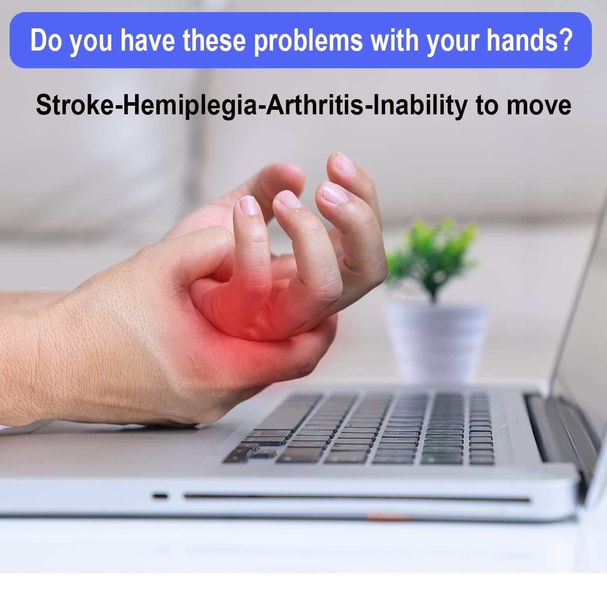 Arthritis Stroke Hemiplegia Patient Finger and Hand Function Rehabilitation Training,Robots Rehab Gloves Recovery Exercise Medical Equipment (Left hand-L)