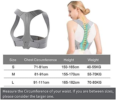 KouRy Posture Corrector Therapy Corset - Spine Support Belt, Lumbar Back Posture Correction Bandage, Easily Adjustable for Men and Women (Size : Medium)