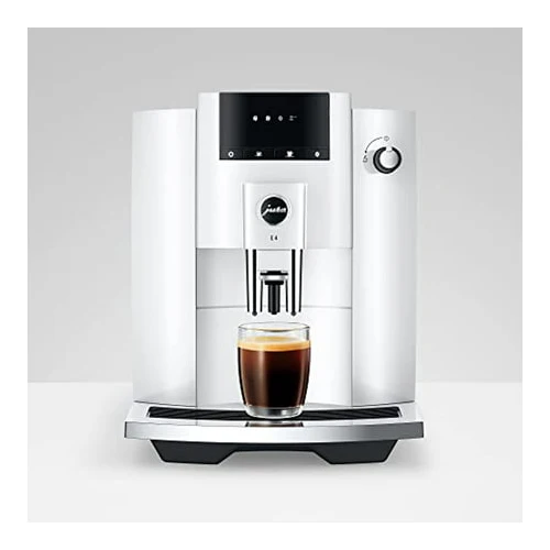 Jura E4 Automatic Coffee Machine (Piano White)