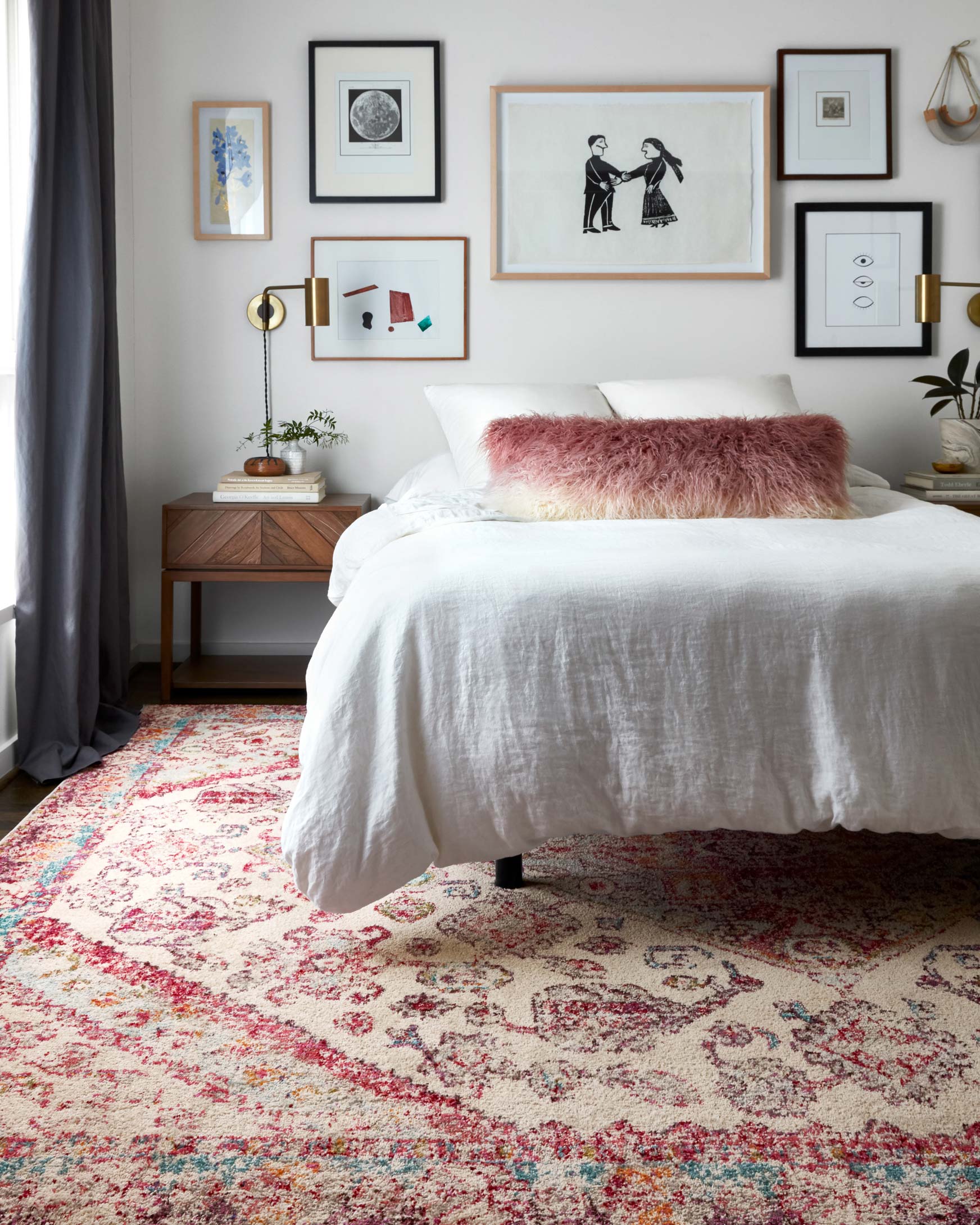 Loloi II Nadia Collection - Transitional Power Loomed Rug in Aqua & Pink (NN-03)