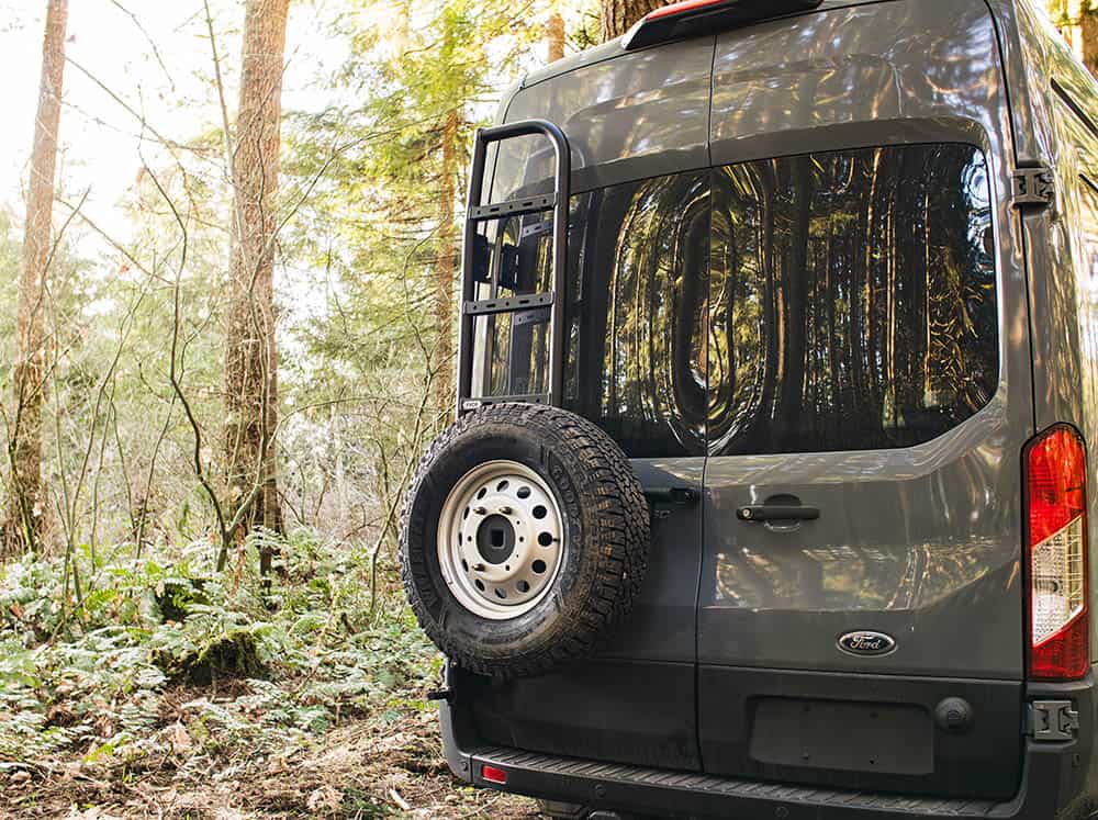 Transit Van Rear Ladder + Tire Carrier