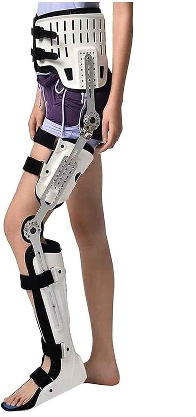 Adjustable Hip Joint Fixation Bracket, Comfortable Hip Knee Ankle Foot Orthosis Supports Brace Portable Hinged Knee Thigh Leg Stabilizer Protective Splint Fits Both Left Or Right Legs 23.7.28s(Large)