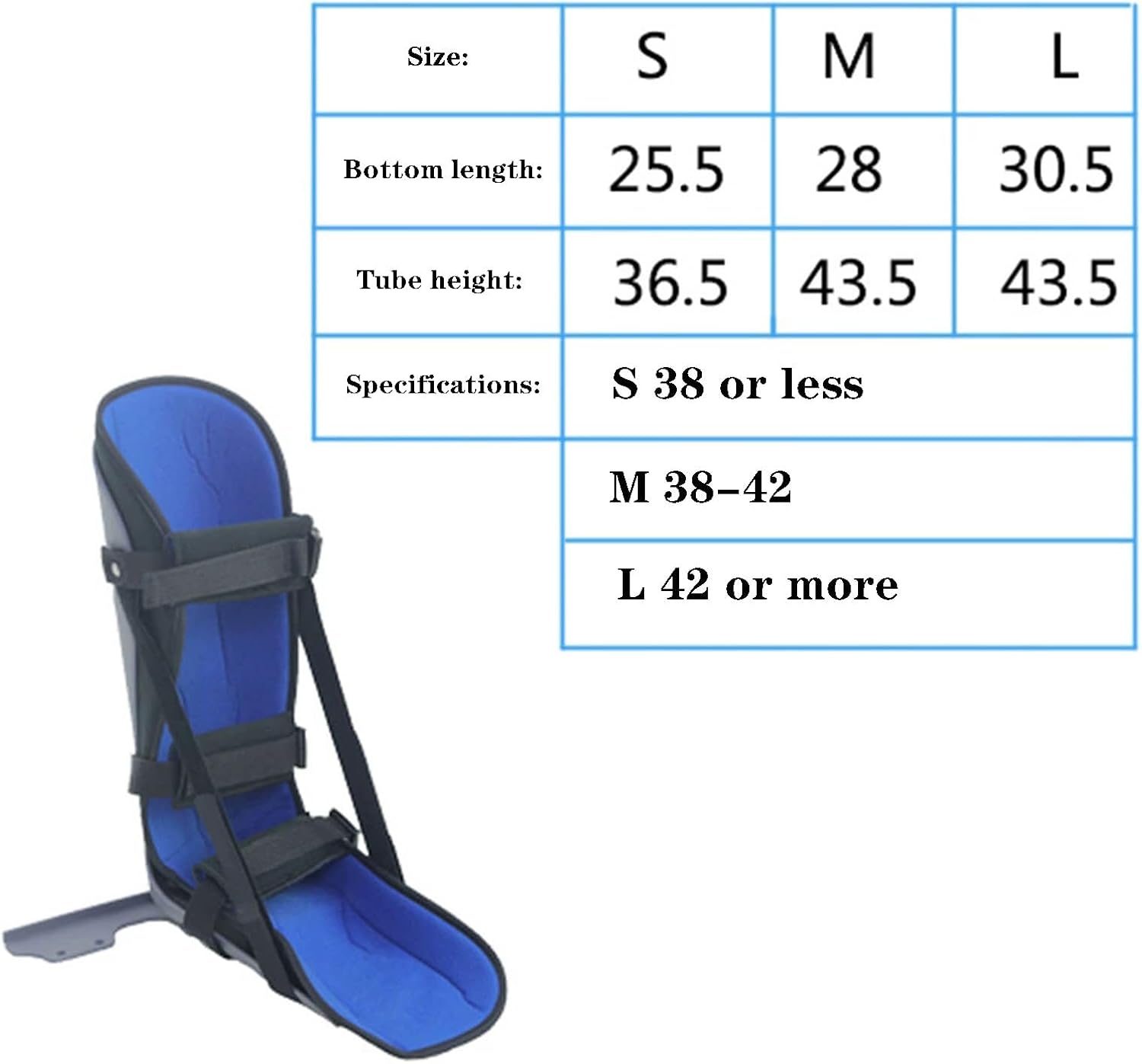 Ankle Stabilizer Brace, Adjustable Leg Support Brace, Sleeping Orthopedic Immobilizer for Ankle Or Foot Sprained Injuries Fracture Boot,M-Medium