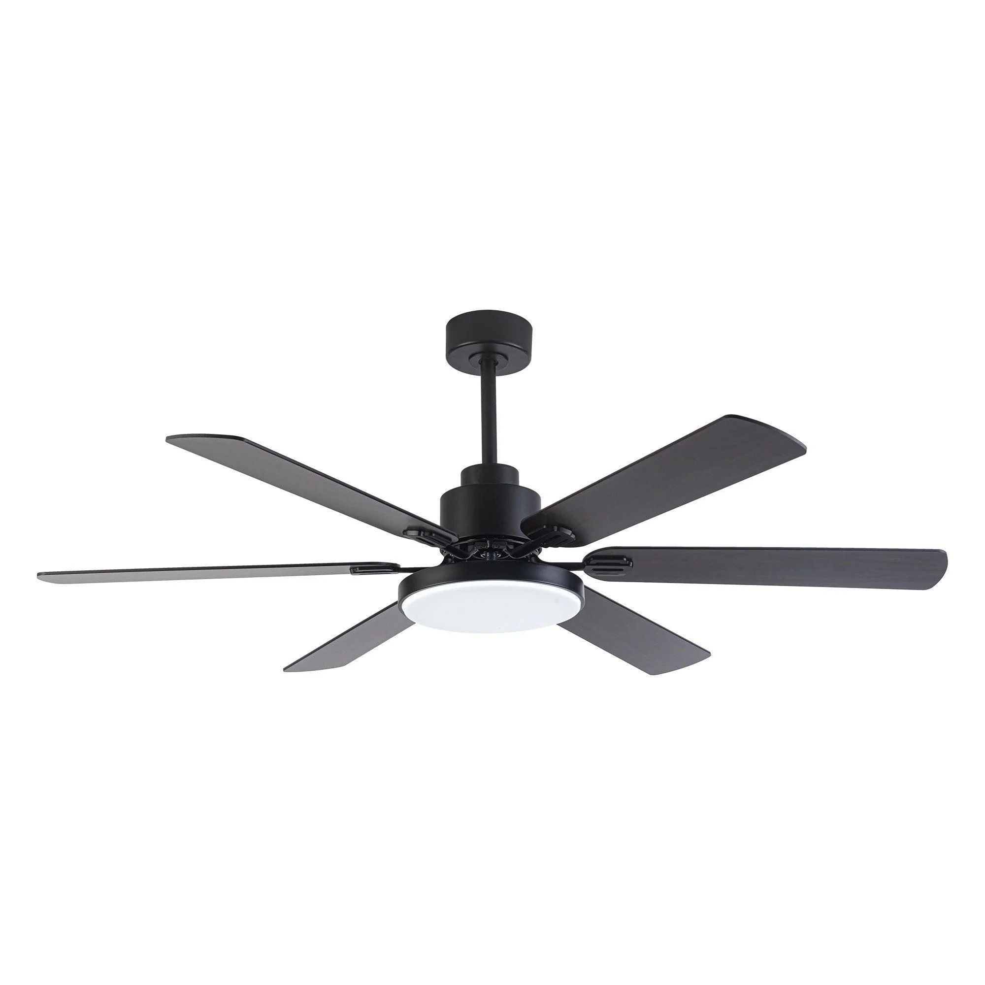 Parrot Uncle 60-Inch Industrial DC Motor Downrod Mount Reversible Ceiling Fan with Lighting and Remote Control (F8252110V)