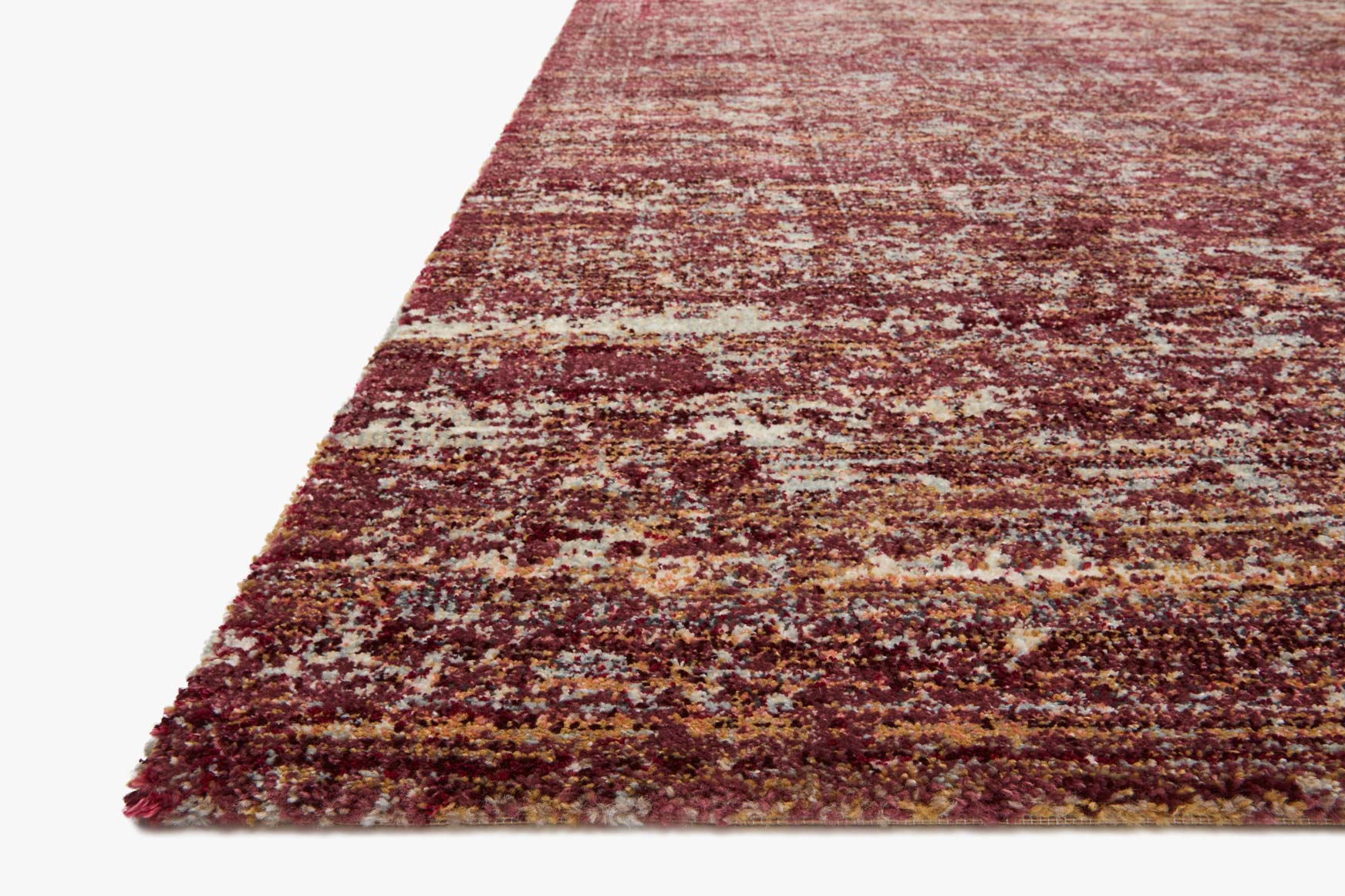 Loloi Jasmine Collection - Contemporary Power Loomed Rug in Sky & Bordeaux (JAS-05)