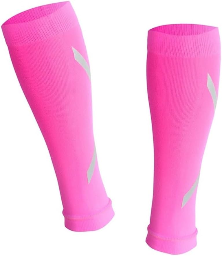 Calf Support Brace Compression Socks Running Cycling, Fitness Socks Pressure Sports(Pink,Medium)
