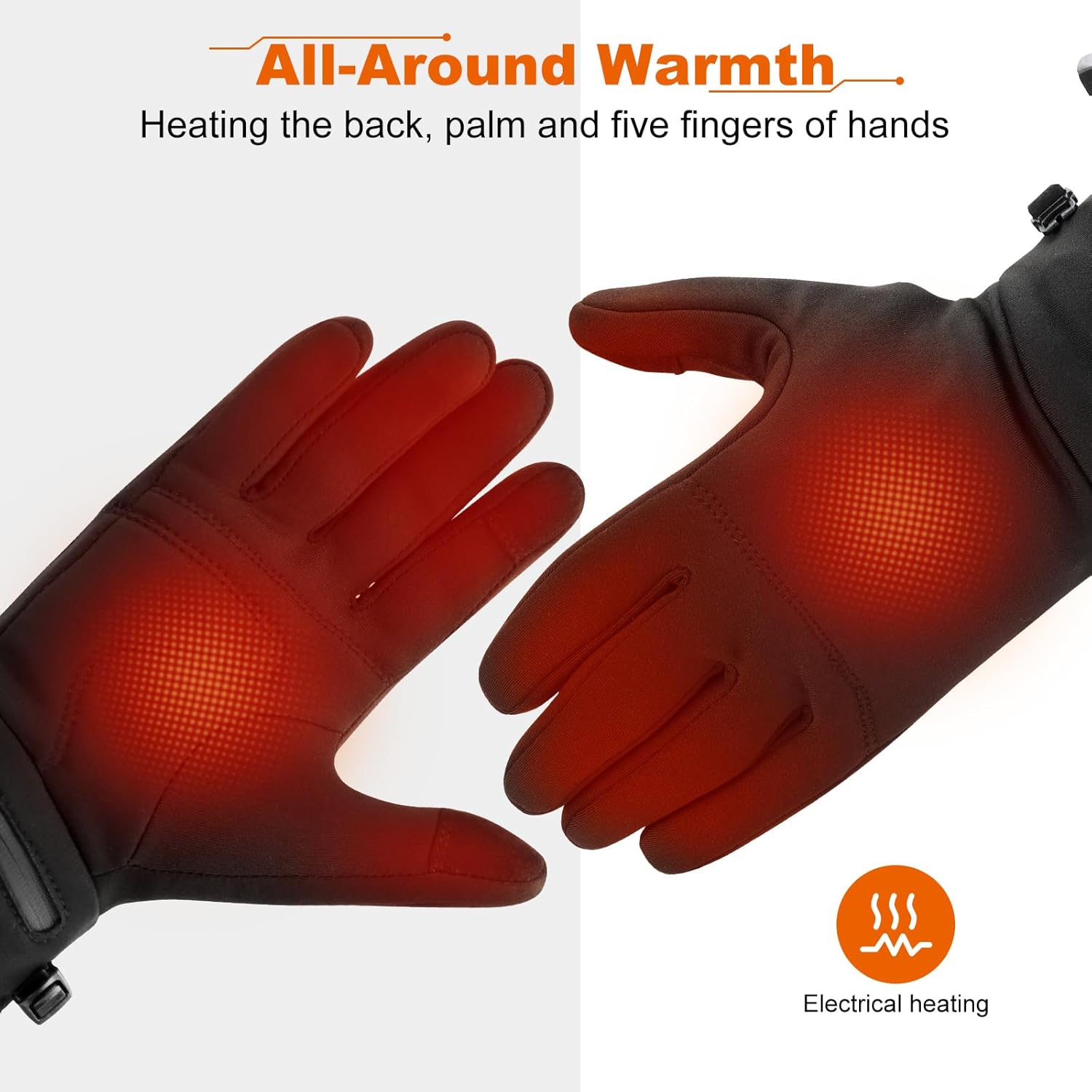 Heated Glove Liners for Men Women - Rechargeable Battery Electric Heated Gloves with Touchscreen - Thin Gloves for Hiking Running Cycling Riding