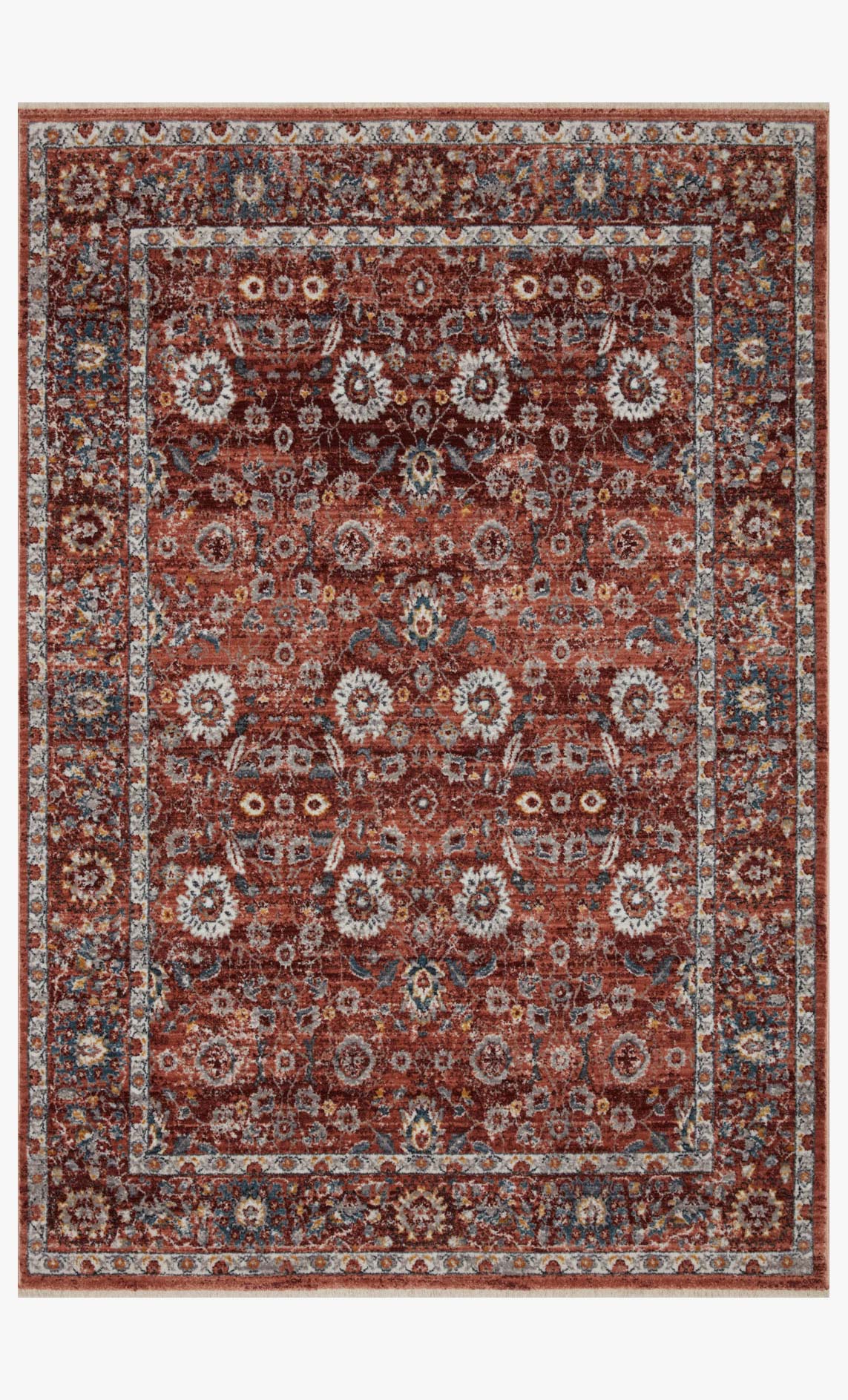 Loloi II Samra Collection - Transitional Power Loomed Rug in Brick (SAM-07)