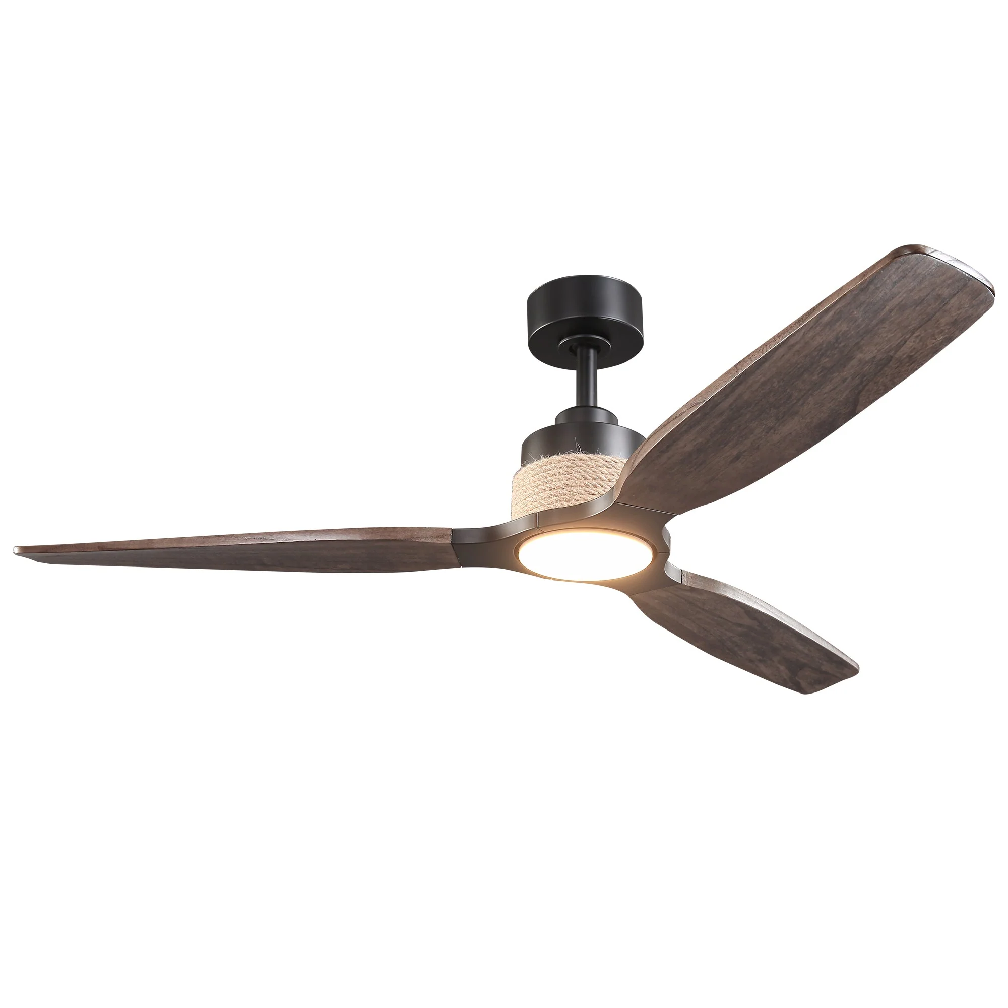 Parrot Uncle 56-Inch Louise Downrod Mount LED Ceiling Fan with Remote Control (F6015)