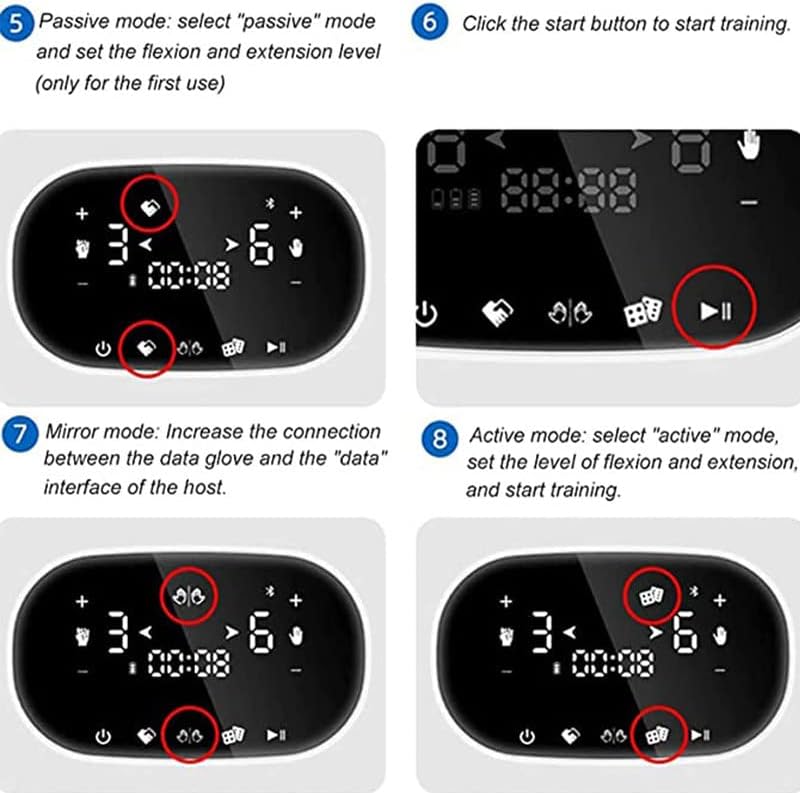 Rehabilitation Robot Gloves, Self-training Rehabilitation Robot Gloves, Stroke Hemiplegia Rehabilitation Training Equipment, for Hand Dysfunction Patients Exercise Finger Joint,lefthand-9yearsold