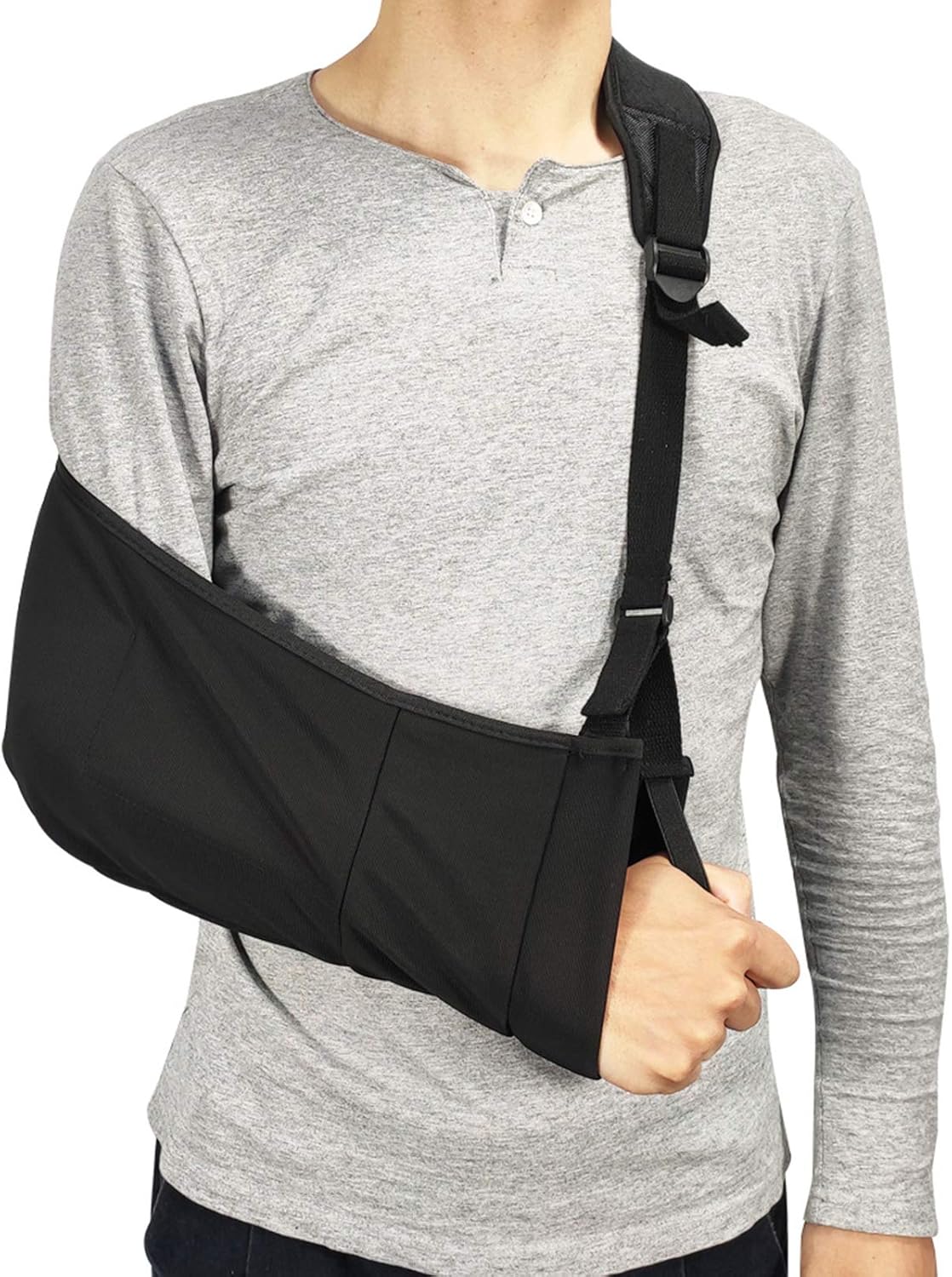 Arm Sling Adjustable Arm Support, Lightweight, Breathable, Ergonomically Designed Medical Sling for Broken Fractured Arm Elbow Wrist, Universal for Left and Right Arms