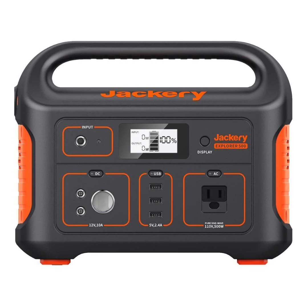 Jackery Explorer 500 Portable Power Station with 518Wh Solar Lithium Battery