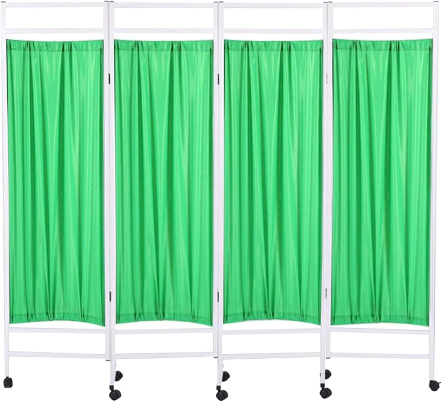saun Sturdy Medical Privacy Screens,Waterproof Nylon Fabric,Compact and Foldable Rolling Medical Privacy Screen with Silent Wheels,Suit for Hospitals,Clinics and Nursing Homes (3-8Panel) (Four)