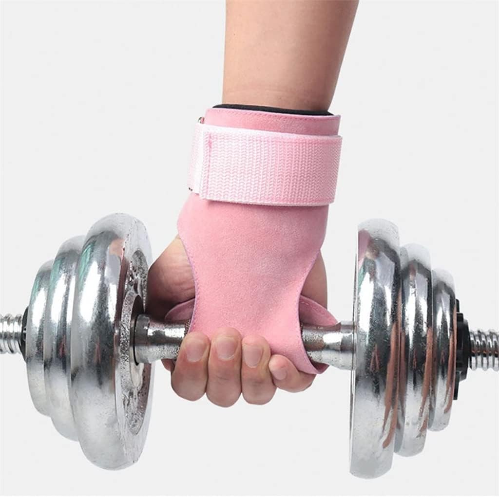 1 Pair Leather Anti-Skid Hand Grip Weight Lifting Wrist Palm Guard Gloves Fitness Equipment Accessories