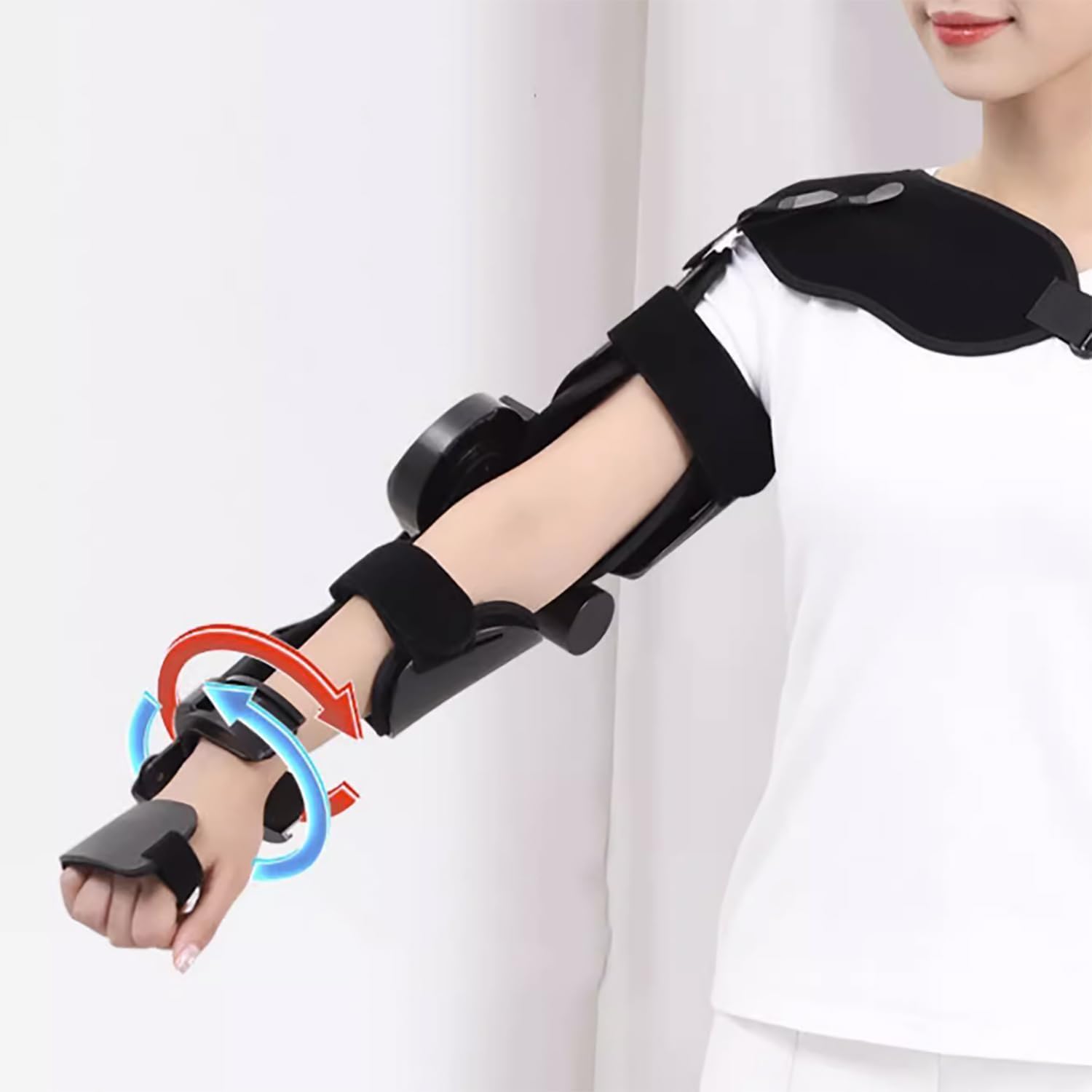 Electric Elbow Joint Rehabilitation Device, Wireless Intelligent Key Control, Hinged Elbow Brace Arm Exerciser, for Stroke Hemiplegia Patients