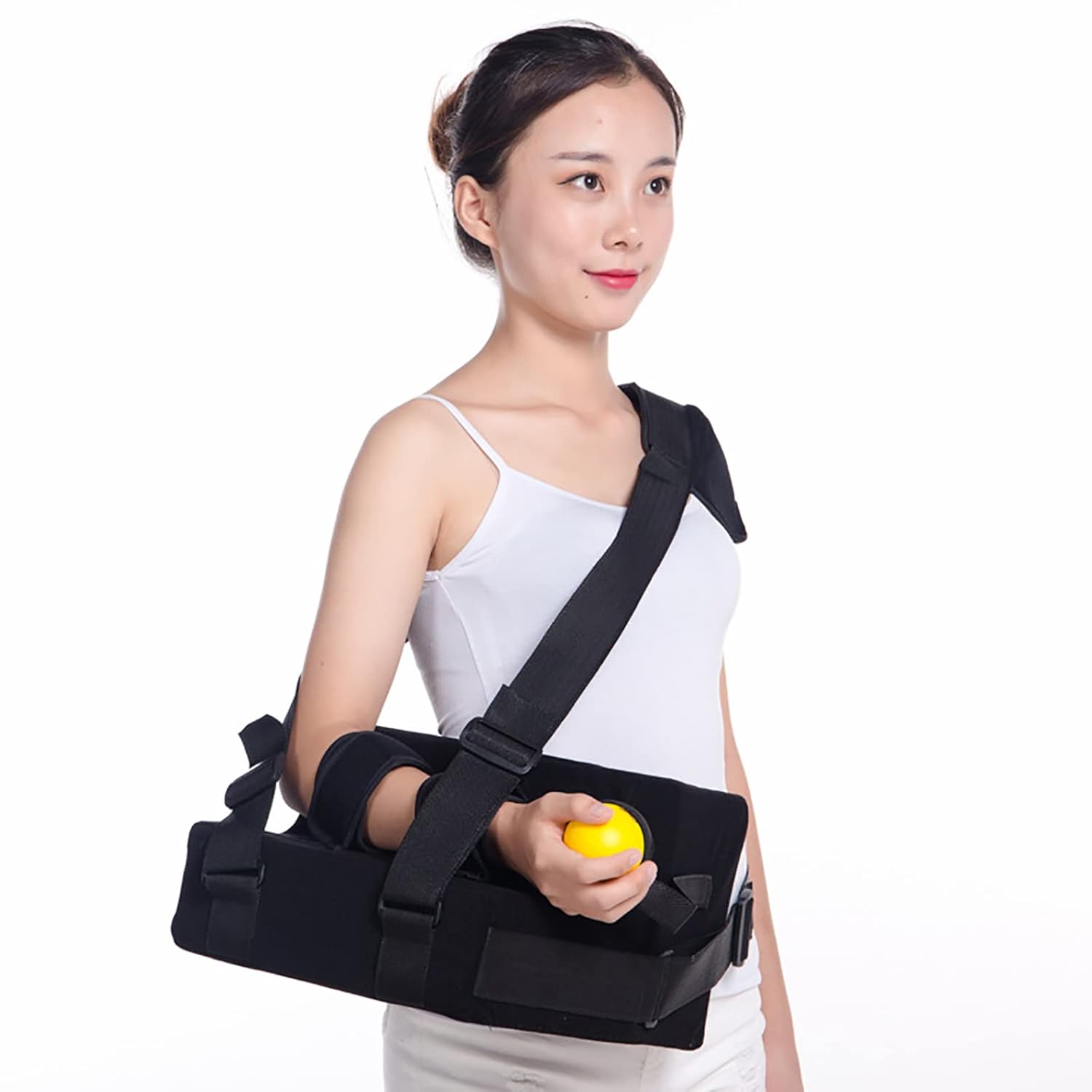 HAILM Shoulder Abduction External Fixation Brace,Shoulder Support Sling-Shoulder Abduction Arm Sling with 30˚ Abduction Wedge,L