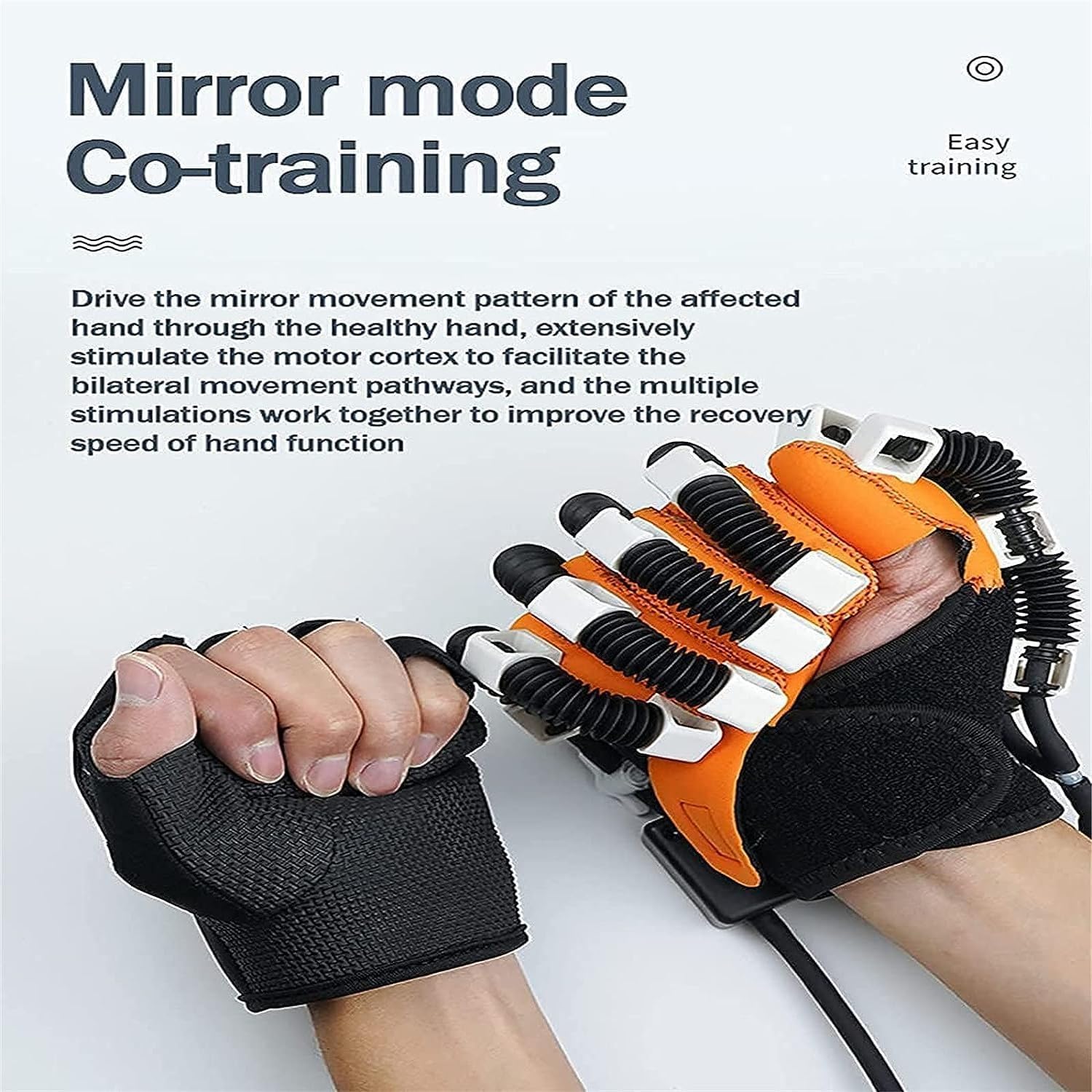 Hand Rehabilitation Robot Gloves Rehabilitation Robot Gloves, Finger Straightening Brace Guard Protector,Family Car Training Smart Glove Stroke Recovery,For Hand Rehabilitation ( Color : Lefthand , Si