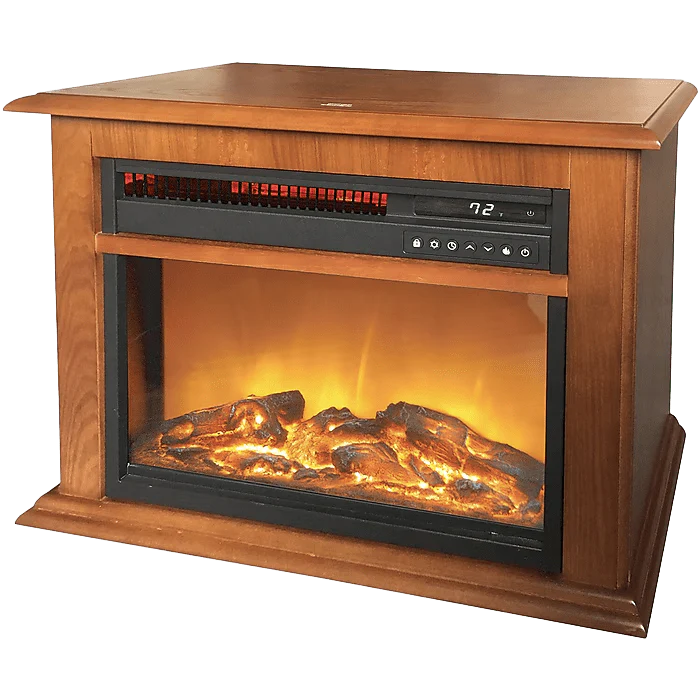 Lifesmart 3-element Infrared Electric Oak Fireplace