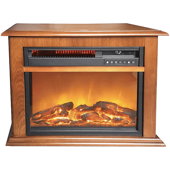 Lifesmart 3-element Infrared Electric Oak Fireplace