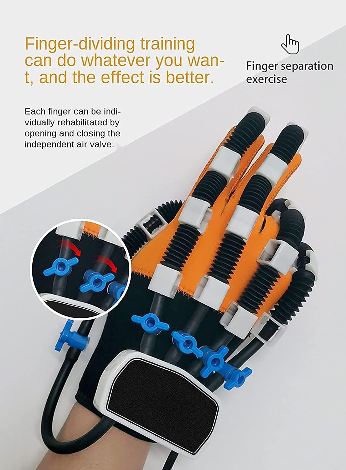 Rehabilitation Robot Gloves, Stroke Hemiplegia Rehabilitation Training Equipment, Hand Function Recovery Finger Trainer Assistive Gloves, for Hand Dysfunction Patients Exercise Finger Joint