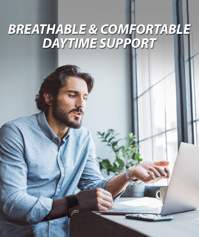 Koprez 2-Pack Wrist Sleep Splint | Carpal Tunnel Wrist Brace with Metal Plate for Pain Relief & Night Support | Adjustable Wrist Brace for Carpal Tunnel, Arthritis & Tendonitis - Right & Left Hand