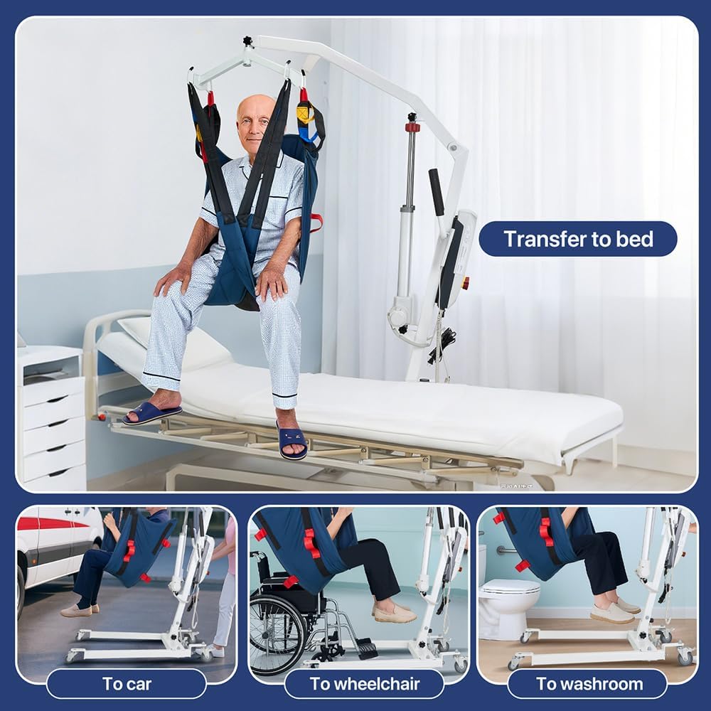 Electric Patient Lift Premium Aluminum Folding Electric Patient Lift for Home Travel and Healthcare Efficient 440lbs Electric Body Lightweight Transfer Lift