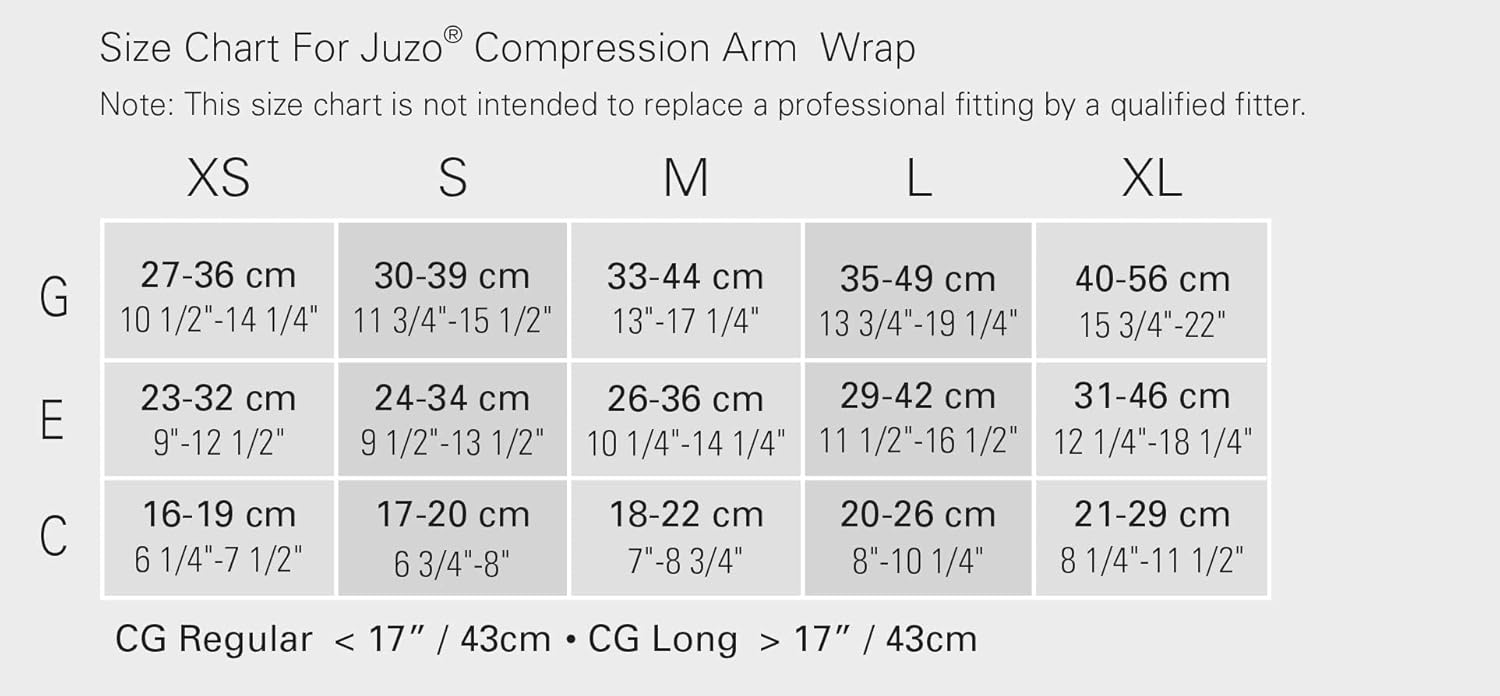 Juzo Compression Arm Wrap Long Black X Large Long 6000CGL XL