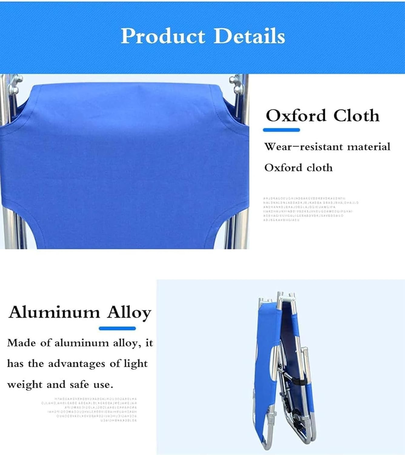 Portable Folding Stretcher with Aluminum Alloy Frame, Emergency Rescue Bed, 350lbs Capacity, for Clinic, Home & Outdoor Use