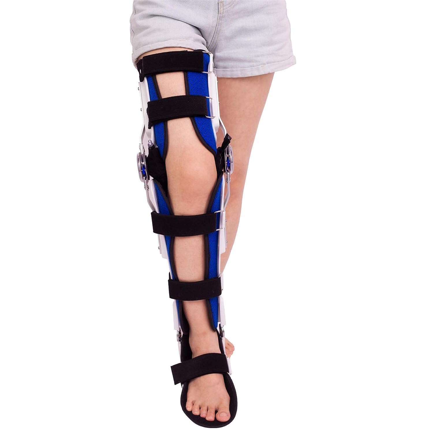 Adjustable Hip Joint Fixation Bracket, Knee Brace Immobilizer Brace Knee Ankle Foot Orthosis Hip Abduction Orthosis Adjustable Fixed Limb Orthosis Before and After Surgery Splint(Left)