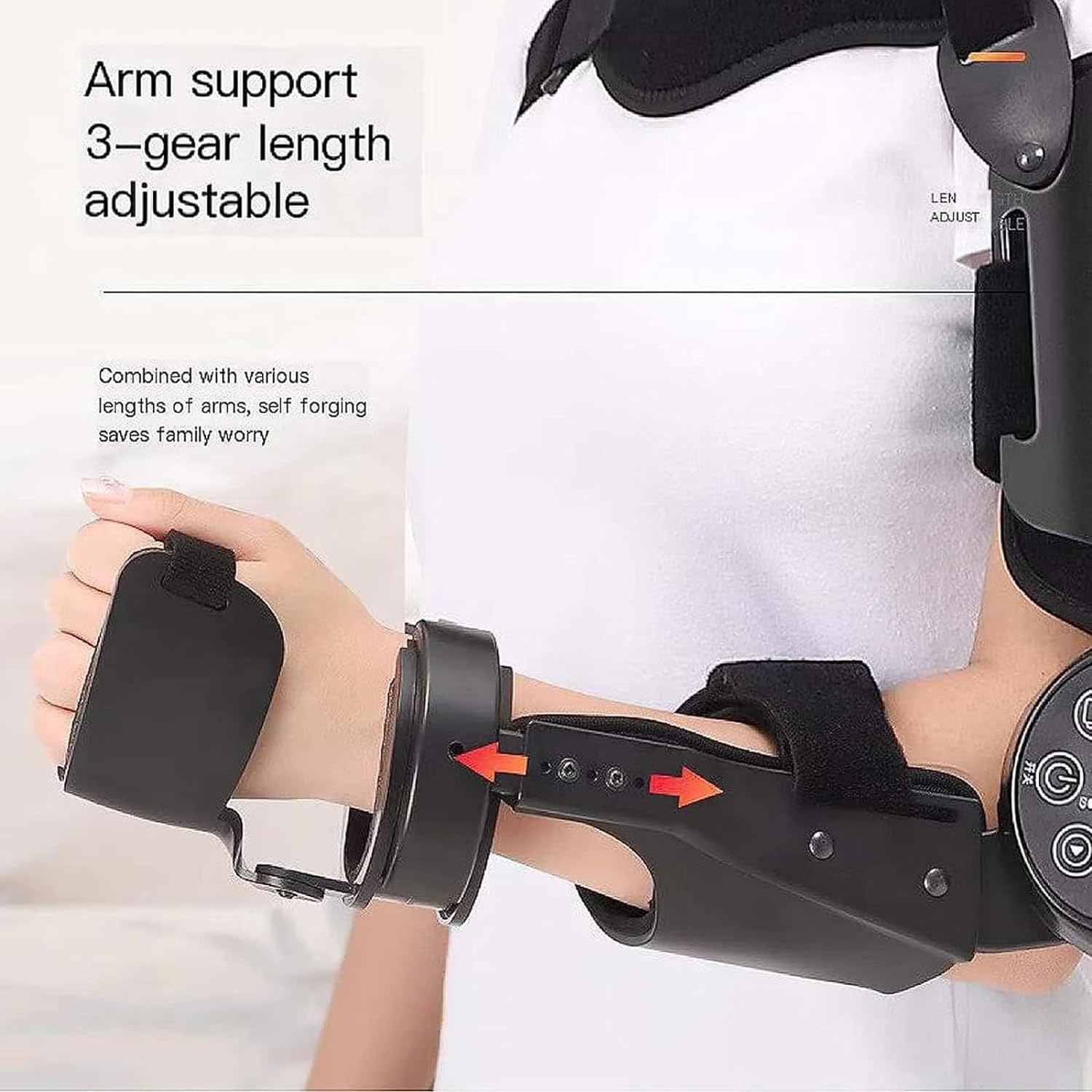 Brace Electric Elbow Rehabilitation Device Hinged Elbow Support Arm Exerciser Suitable for Stroke Hemiplegia Patients (Right Hand)