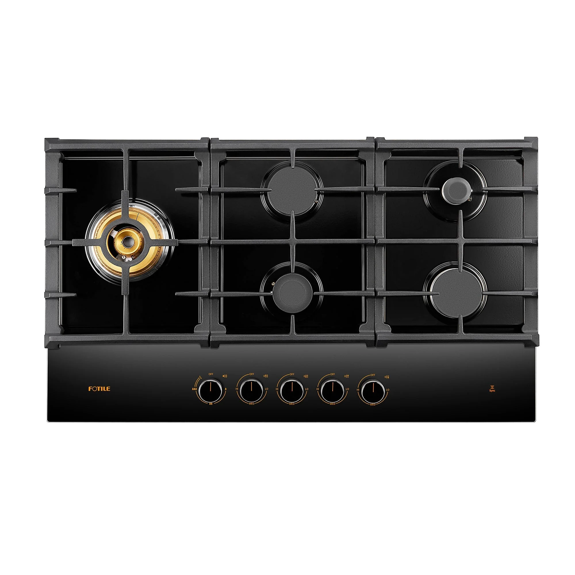 Fotile 36-Inch Anti-Glare Glass Tri-Ring Gas Cooktop (GLG36501 / GLG36501-Y)