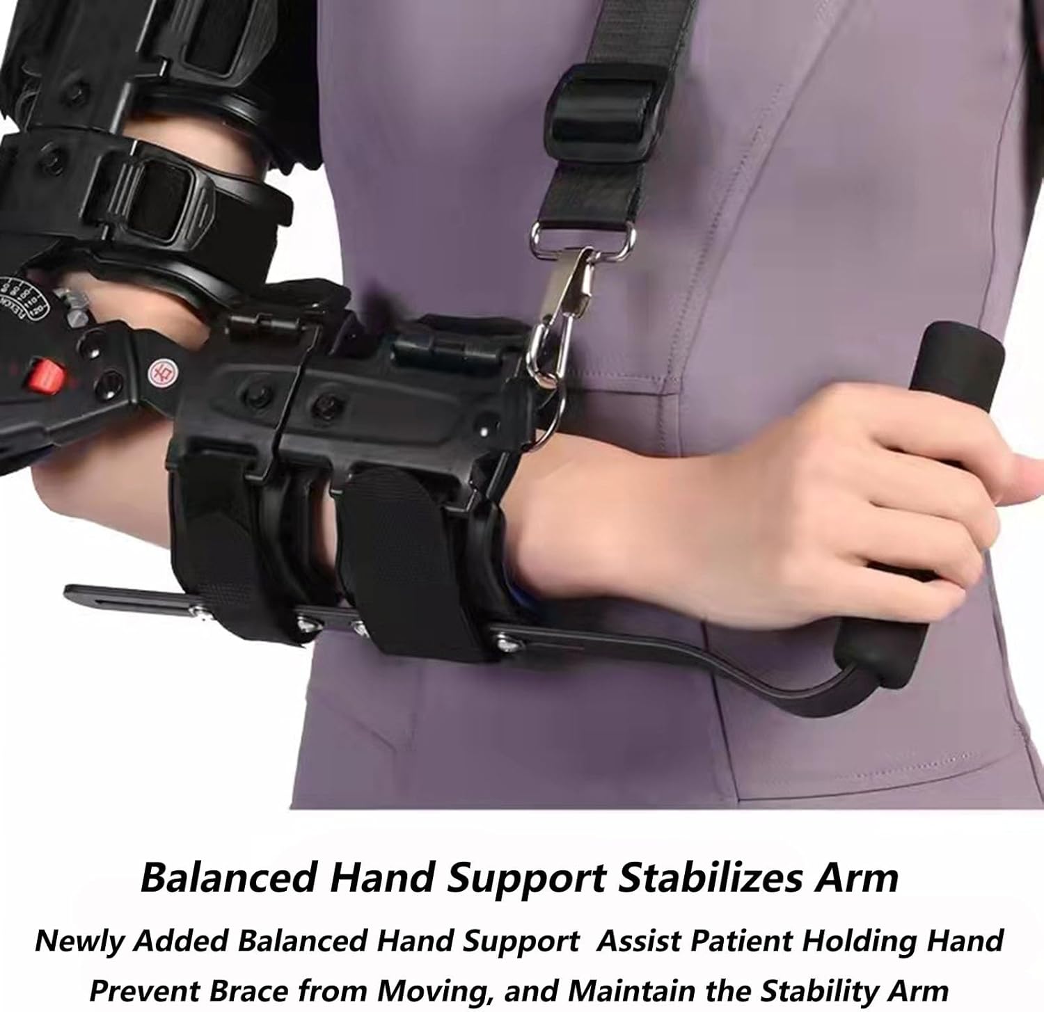 SFKLYU Hinged Elbow Brace Post Op Elbow Brace with Strap Adjustable Elbow Immobilizer Injury Recovery Support Arm Sling for Sling Arm Injury Recovery,Left