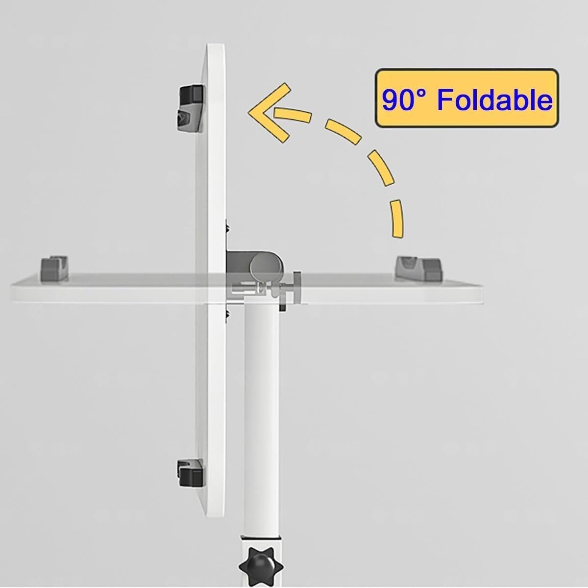 Bedtable, Adjustable Hospital Bed Table with Wheels, Medical Overbed Table Tray Table Height Adjustable 23