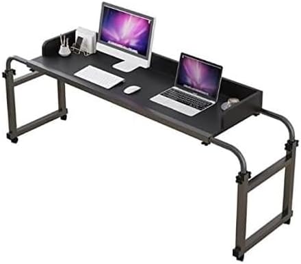 Overbed Trolley Storage Desk Height Adjustable Computer Desk Overbed Table Standing Workstation Food Tray Desk Rolling Medical Table